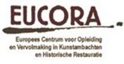 Logo van Eucora, het Europees Centrum voor Opleiding en Vervolmaking in Kunstambachten en Historische Restauratie